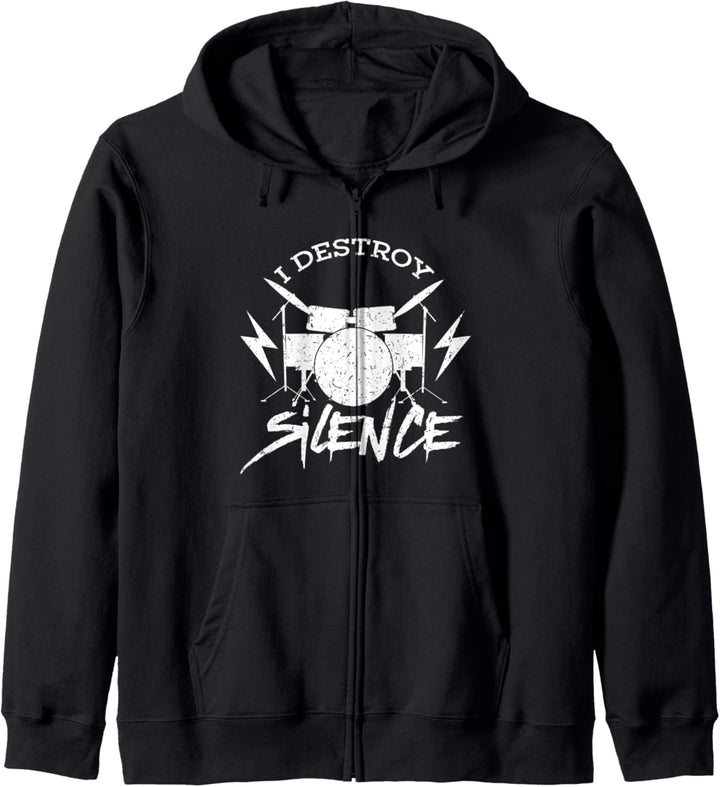 Trommeln Geschenk Zerstöre Stille Kapuzenjacke