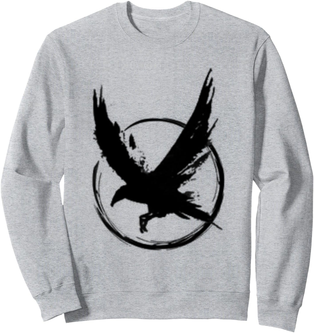 Rabe Hoodie, Krähe Raabe T-shirt Damen Herren Shirt schwarz Sweatshirt