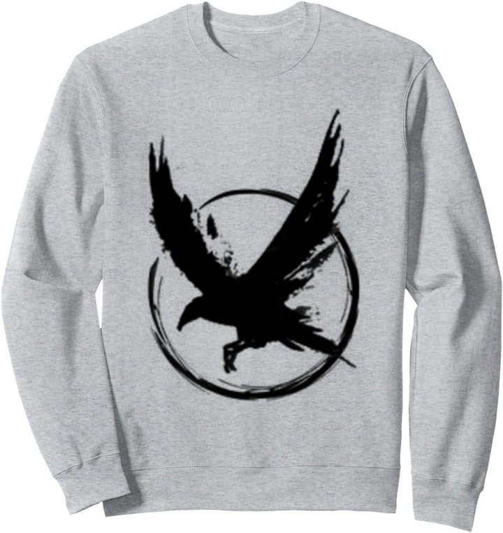 Rabe Hoodie, Krähe Raabe T-shirt Damen Herren Shirt schwarz Sweatshirt