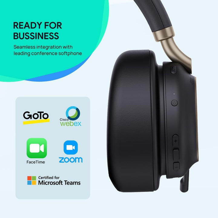 Yealink BH76 Plus Bluetooth Headset Noise Cancelling für Work, Headsets mit Mikrofon Bluetooth Einzi