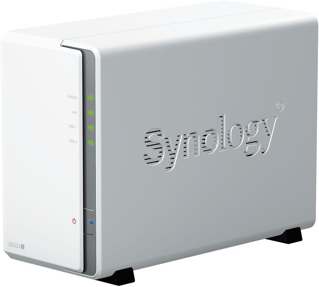 DS223j 2-Bay Diskstation NAS (Realtek RTD1619B 4-Core 1.7 GHz 1GB DDR4 Ram 1xRJ-45 1GbE LAN-Port) Bu