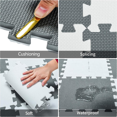 qqpp® 18 Puzzle Eva Schaumstoff Puzzlematte Puzzleteppich Kinder - Krabbelmatte Spielmatte Baby Scha