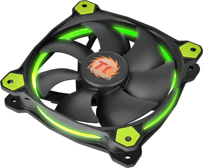 Thermaltake CL-F055-PL12GR-A Riing 12 LED Gehäuselüfter, 3er Set grün