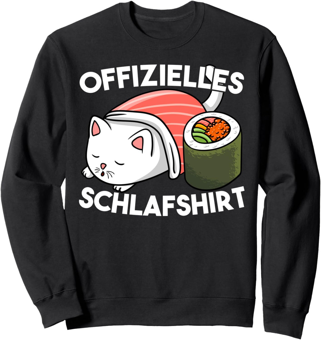 Offizielles Schlafshirt - Sushi Japan Manga Maki Katze Sweatshirt