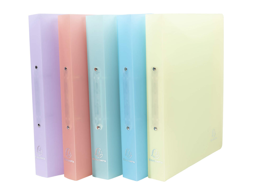 Exacompta 54970E 5er Pack Premium Kunststoff-Ringbuch Chromaline aus mittelfestem transluzentem Poly
