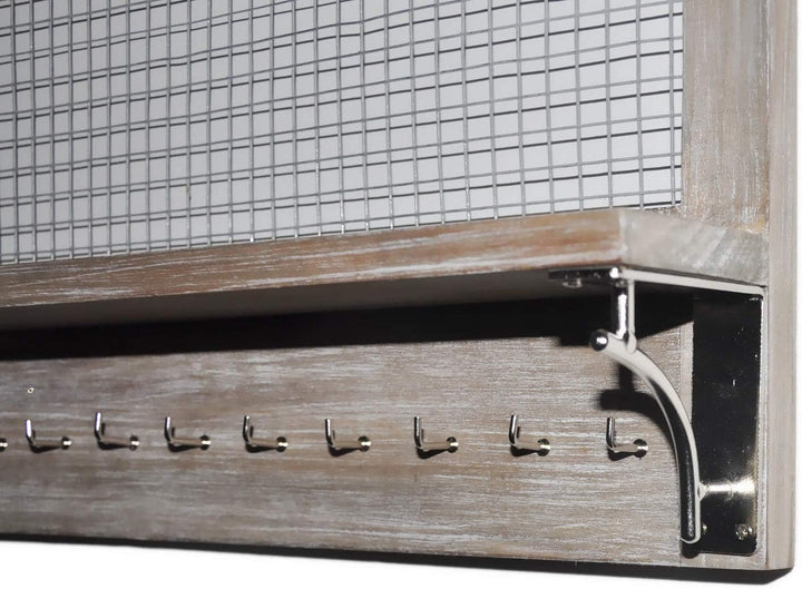 Spiretro Wandhalterung, Schmuck-Organizer, Halter mit Haken, Regal, Stange, Ohrringe, Halsketten, Ar