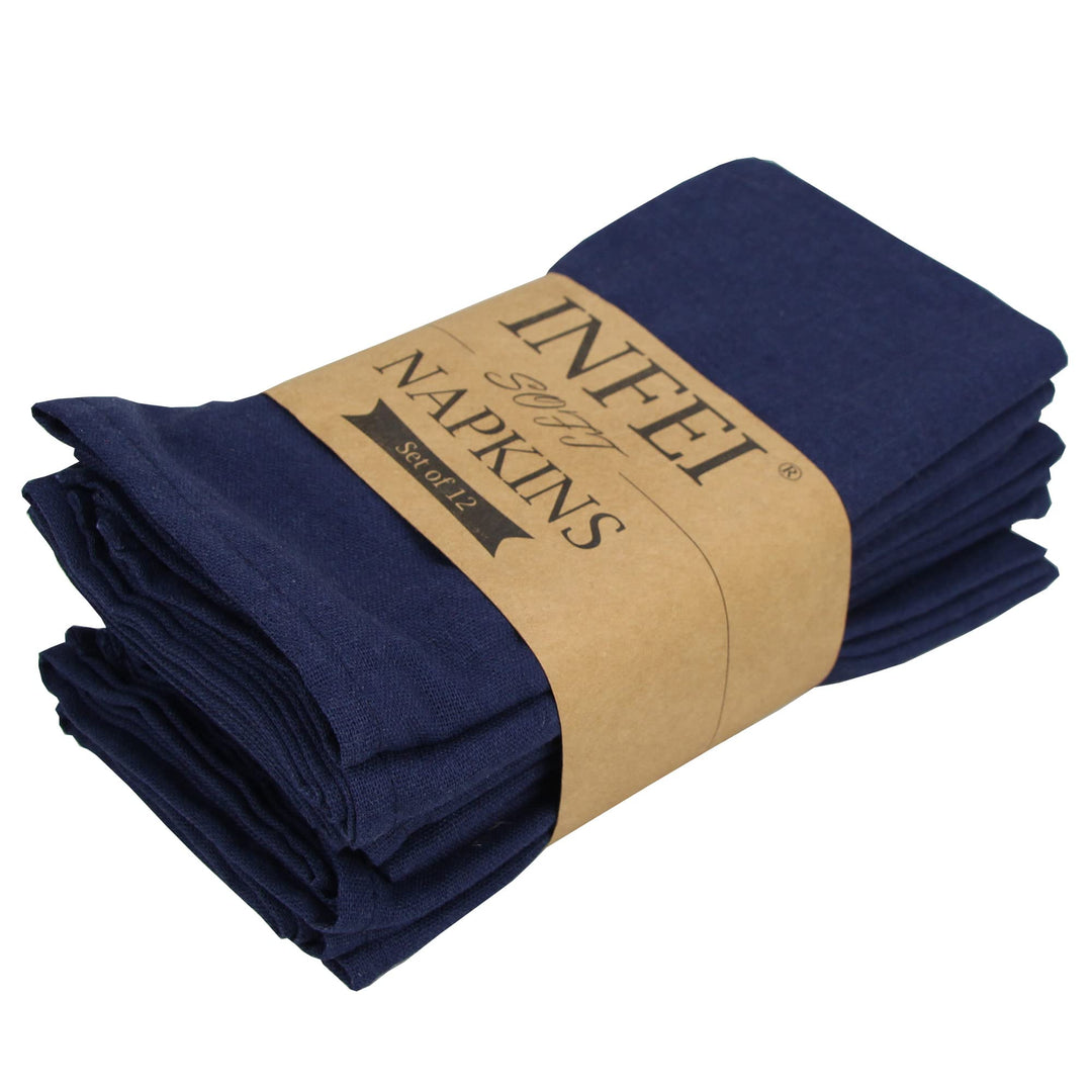 weich Polyester -Leinen gemischt Abendessen Cloth Servietten, 12 Stück (40 x 40 cm), für Veranstaltu