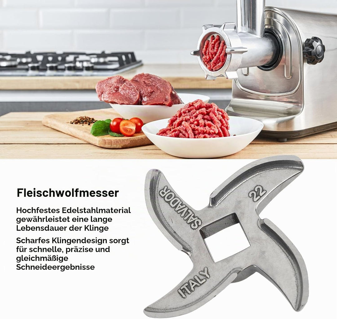 Edelstahl-Fleischwolfklinge, Präzises Schneiden, Multifunktionales Zubehör, Sicher und Zuverlässig Z