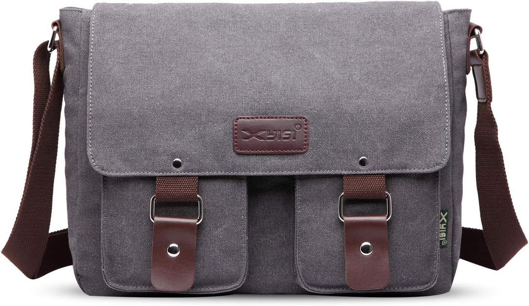 FANDARE Leinwand Messenger Bag Umhängetasche 7.9 inch iPad Tasche Schultertasche Unisex Segeltuch Ta