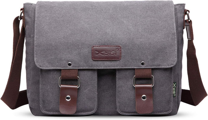 FANDARE Leinwand Messenger Bag Umhängetasche 7.9 inch iPad Tasche Schultertasche Unisex Segeltuch Ta