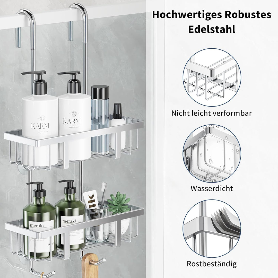 pickpiff Duschablage Zum Hängen Duschregal Shampoo Halterung Für Dusche Glastür Duschkorb Ohne Bohre