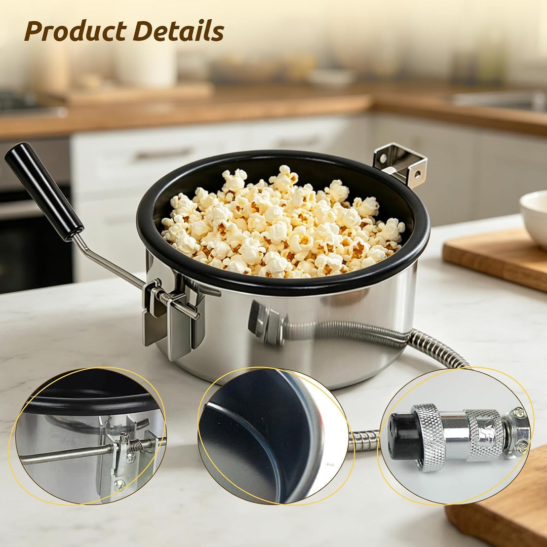 Heissluft Popcornmaschine Zubehör, Popcorntopf 3 Löcher 15mm | Anti-Scorch-Pfanne Einfach zu Säubern