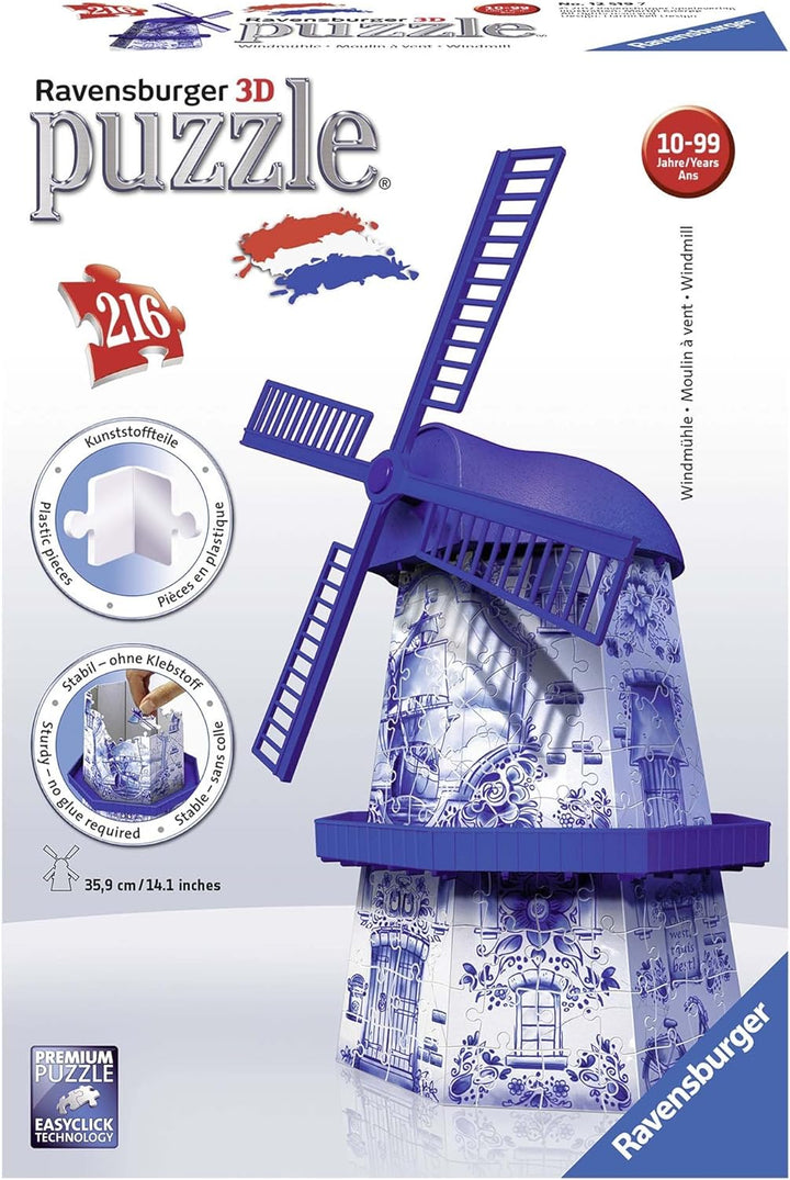 Ravensburger - 3D Puzzle Building Serie Midi Mühle (12519)