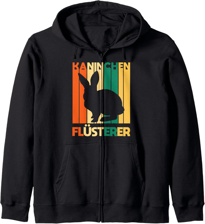 Kaninchen Flüsterer Zwergkaninchen Hase Retro Kapuzenjacke