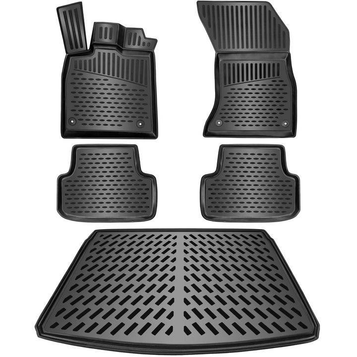 ELMASLINE 3D Gummimatten & Kofferraumwanne für OPEL Meriva B 2010-2017 | Fussmatten | Kofferraummatt