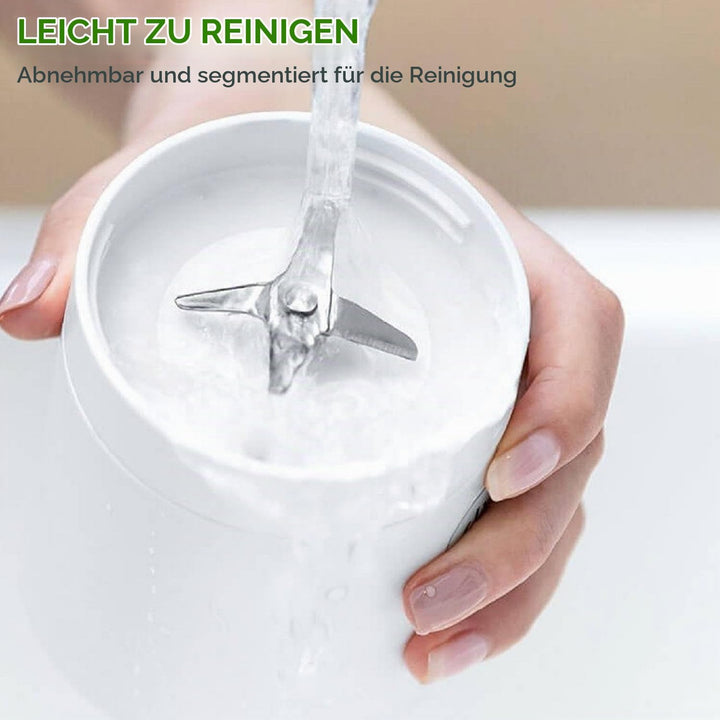 Tragbarer Mixer Smoothie Maker to go 450ml, Mini Standmixer mit 6 Edelstahl-Klingen, Portable Blende