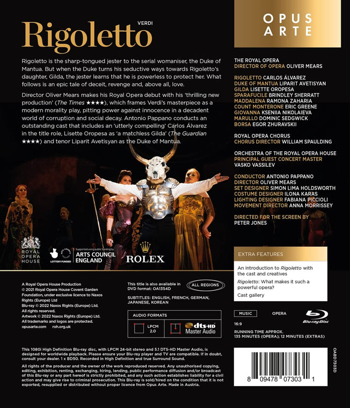 Rigoletto [The Royal Opera] [Blu-ray], Blu-ray