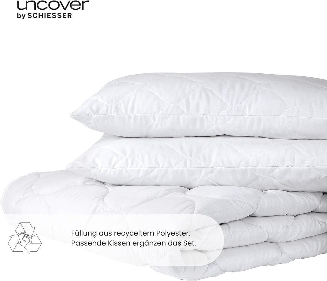 uncover by Schiesser Ganzjahresdecke Chelsea - warm und leicht zugleich, Made IN Europe, Grösse:135