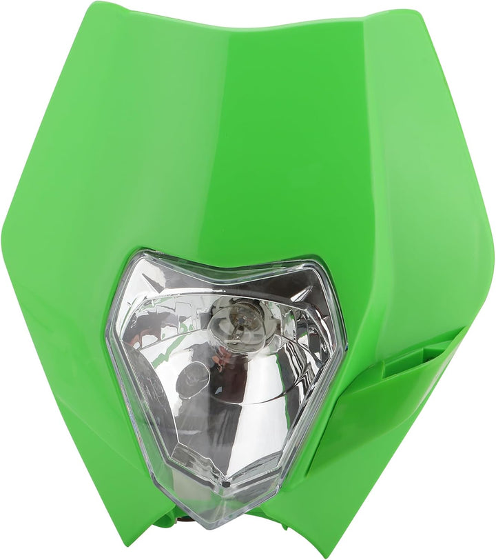 GOOFIT Grün 12V 35W Scheinwerfer Frontscheinwerfer Lichtmaske mit Front Verkleidung Ersatz für Motor