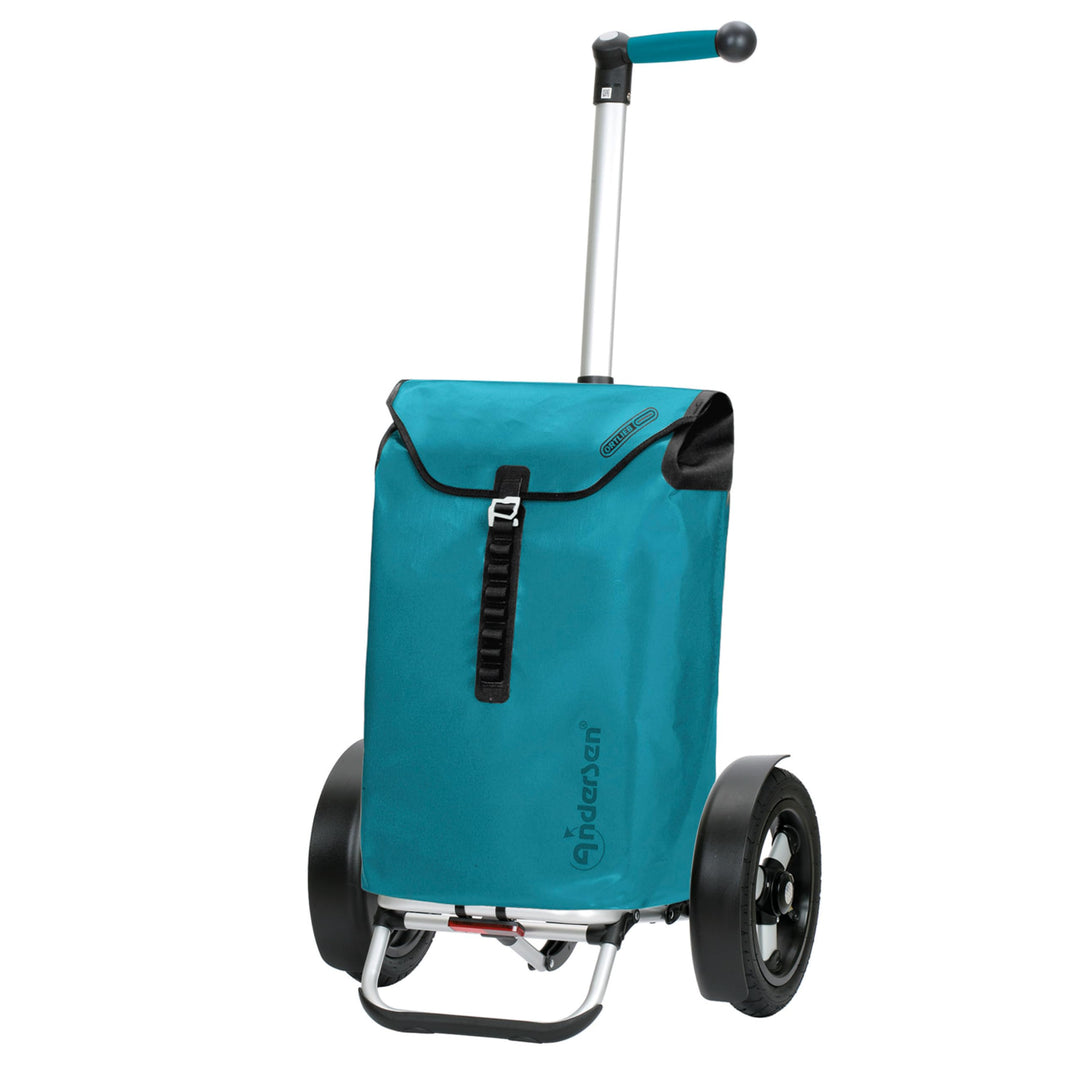 ANDERSEN Einkaufstrolley - Tura Shopper Ortlieb Petrol 49 L Handwagen, wasserdicht, wetterfest, Alum