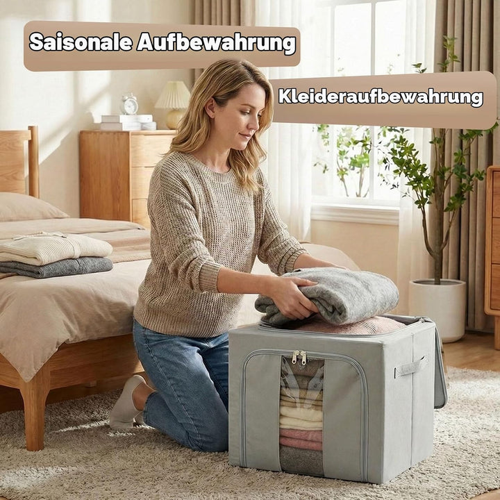 Aufbewahrungsbox mit Deckel, 3(24L) Stück Kleideraufbewahrung &amp; Organisation, Aufbewahrungstasche Sc