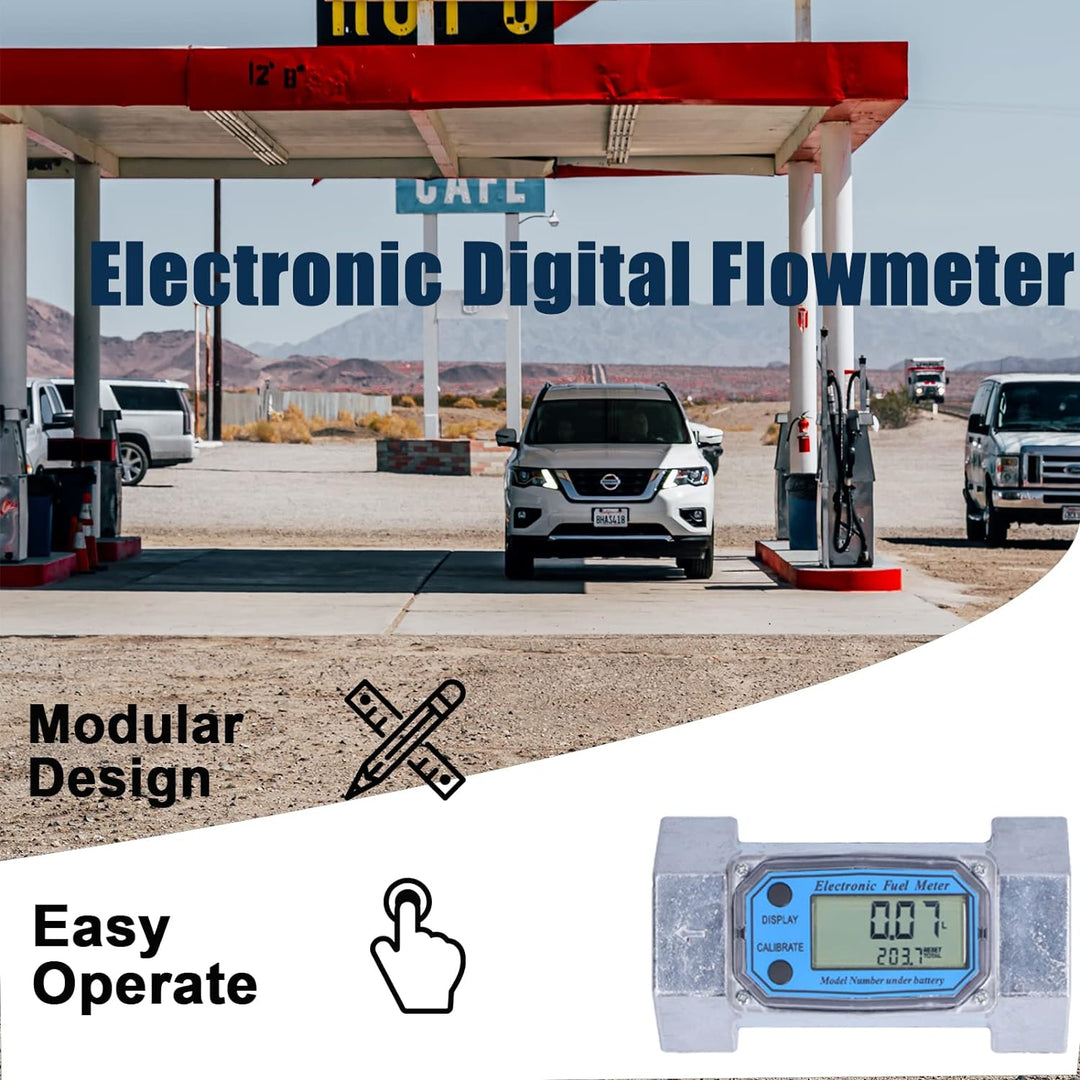 Elektronische Turbine Durchflussmesser, Kraftstoff Durchflussmesser für Benzin Kerosin, mit Digital