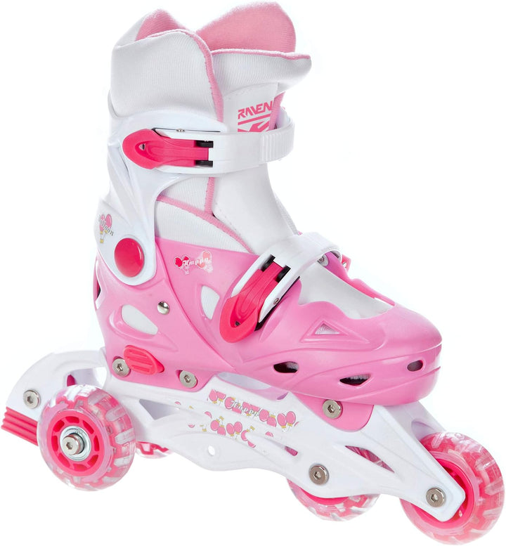RAVEN 4in1 Inline Skates Triskates Rollschuhe Schlittschuhe Inliner für Kinder Mädchen Jungen verste