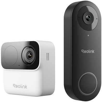 Reolink Video Doorbell Akku + Argus MagiCam | 2K Kabellose Video-Türklingel mit Paket-Erkennung und