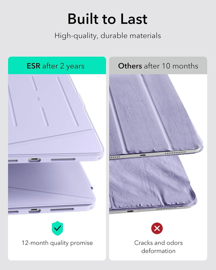 ESR für iPad Pro 13 Zoll Hülle (M5/M4) 2025/2024, Vertikaler Ständer, Multi-Winkel, Ultra-stabile Hü