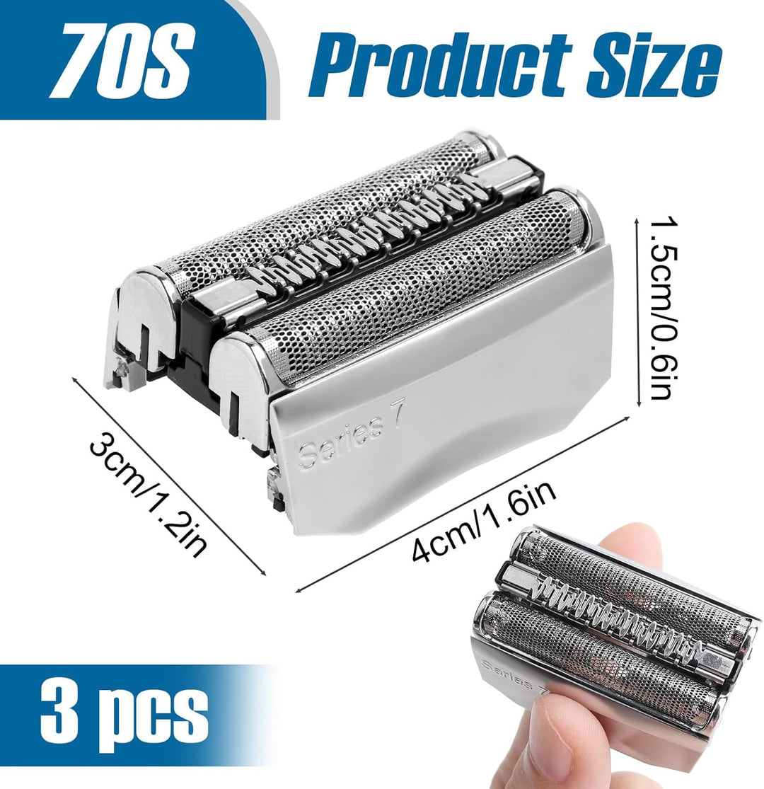 3 Stück Series 7 Scherkopf 70S Rasierkopf für Br*un, Elektrorasierer S7 Scherkopf Series 7 Ersatzras