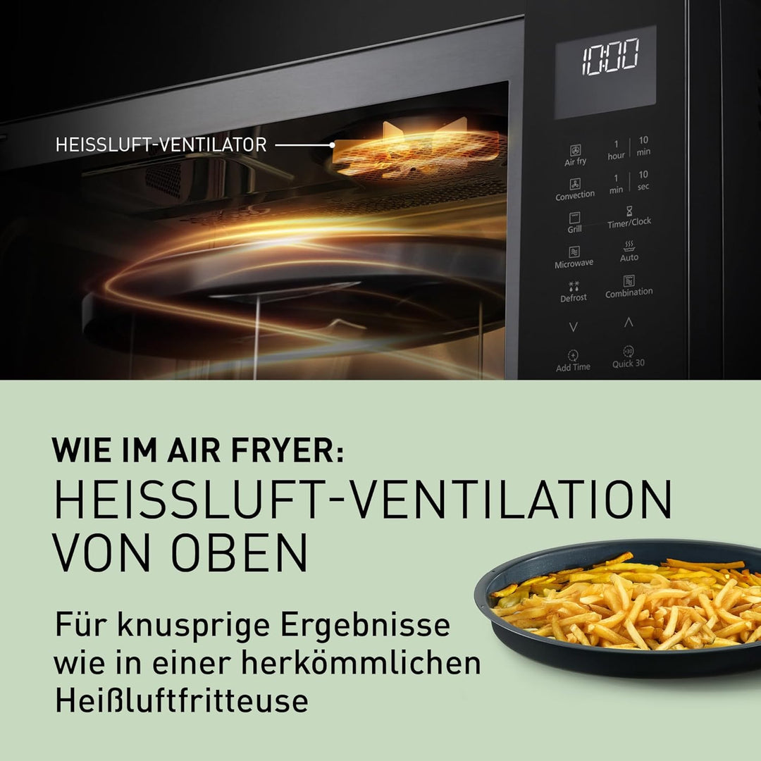 Panasonic NN-CT56RBEPG 27L 4-in-1 Kombimikrowelle mit Airfryer, 1000W Inverter, 19 Automatikprogramm