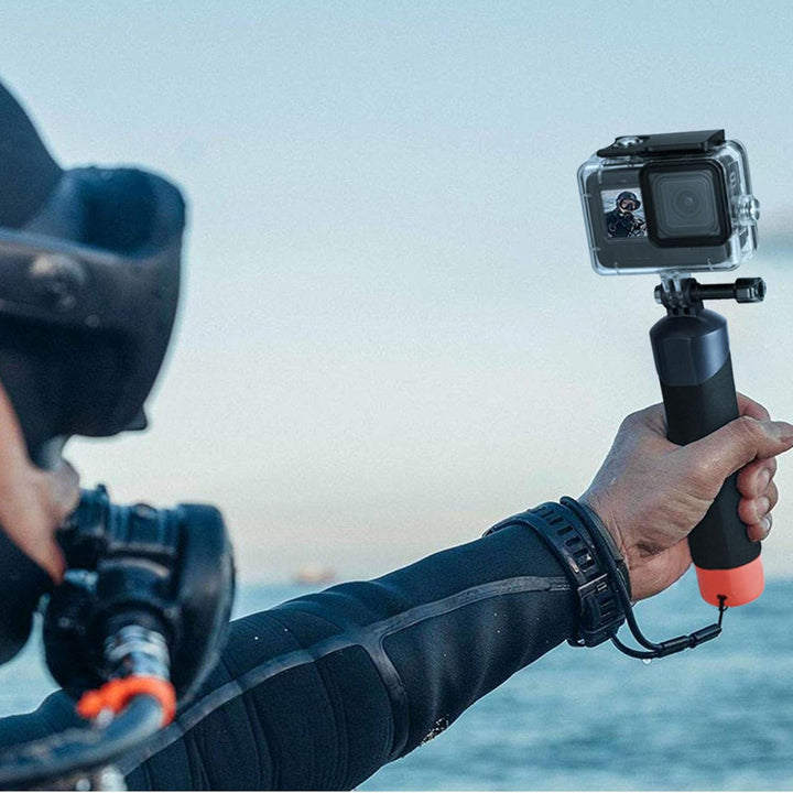 Vkesen Schwimmender Handgriff + Mini Stativ (Zubehör Set) für GoPro, Unterwasser Griff Stick für GoP