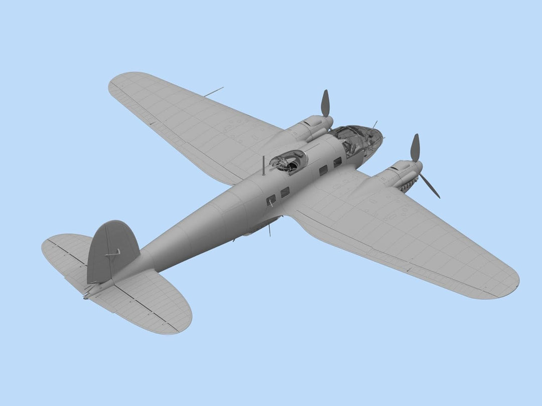 ICM 48262 He 111H-6, WWII German Bomber Force Modellbausatz, grau