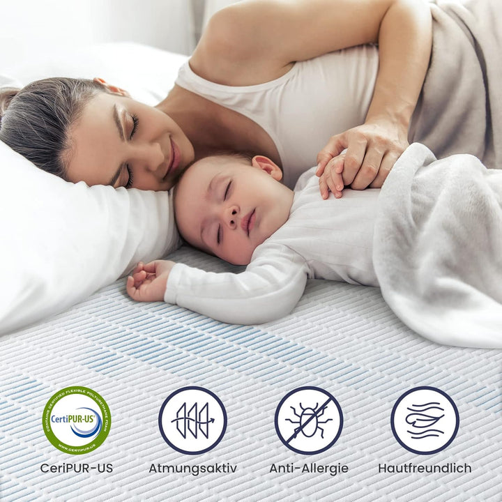 BedStory Gel Topper 90x200cm 10cm Höhe Matratzentopper aus Gel Memory Foam，H3&amp;H4 Gel Schaum Bambus T