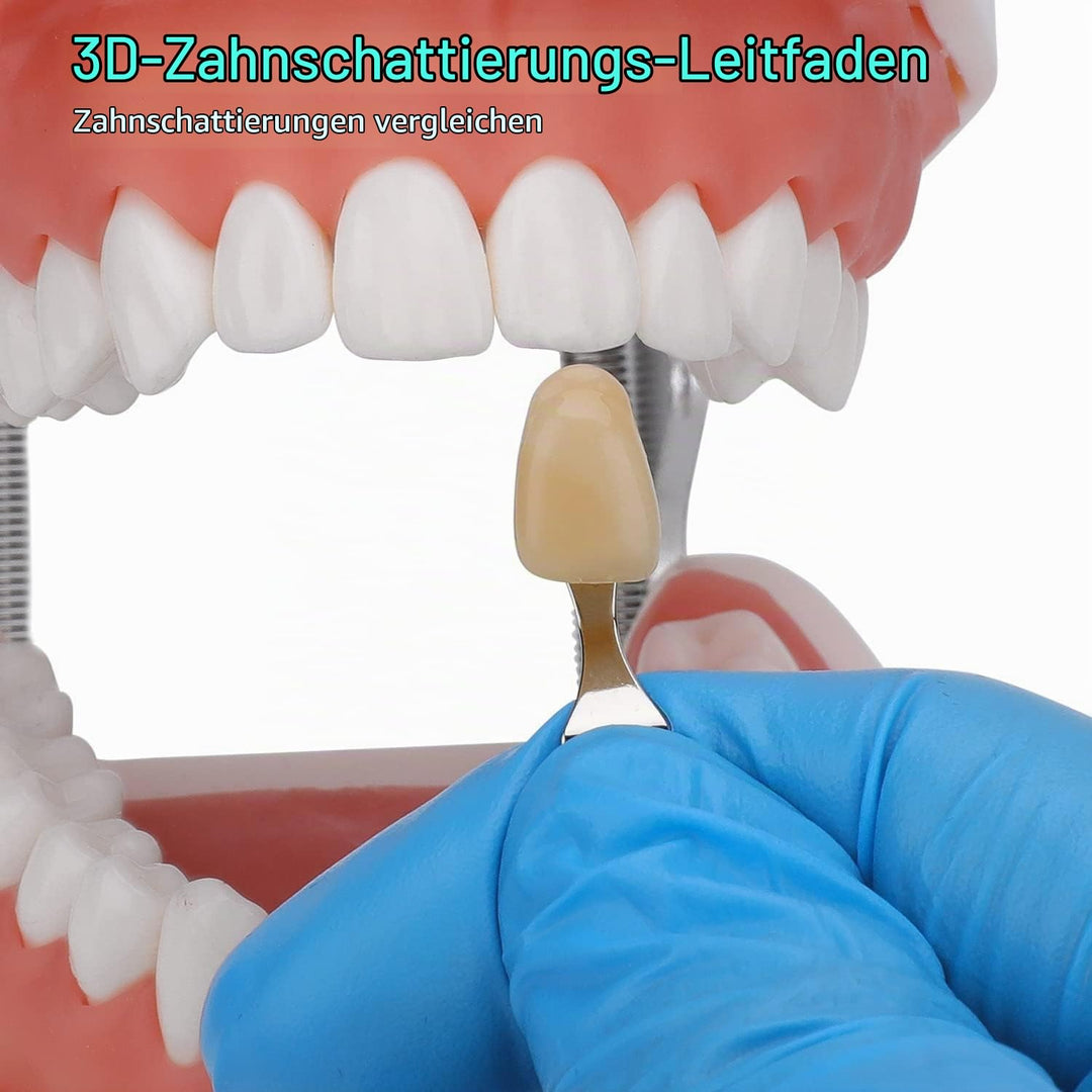 Telituny Zahnaufhellungsset mit 20 Farben Zahnaufhellungsset 3D Farbskala Farbvergleichs-Zähne Weiss