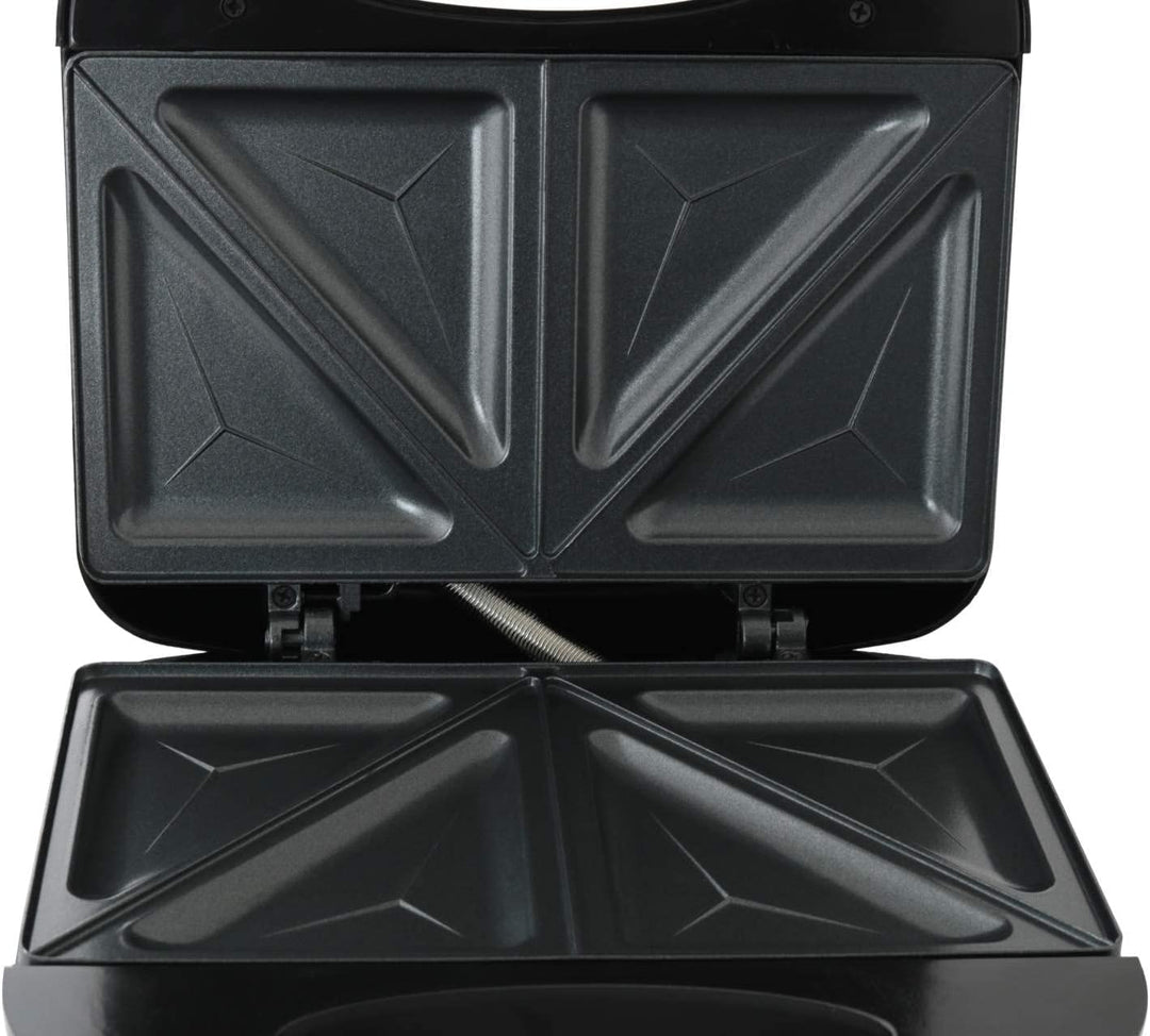 Deski Sandwichmaker 750 Watt Schwarz silber Sandwichtoaster Maker