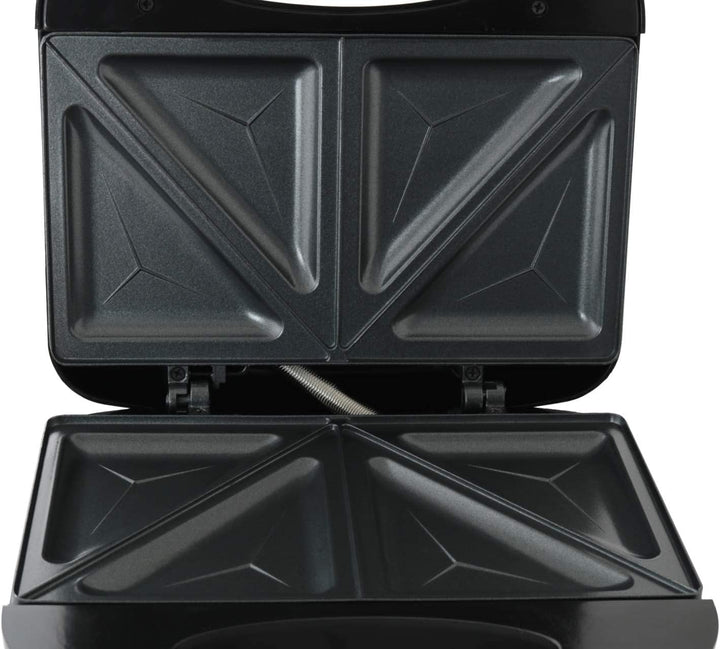 Deski Sandwichmaker 750 Watt Schwarz silber Sandwichtoaster Maker