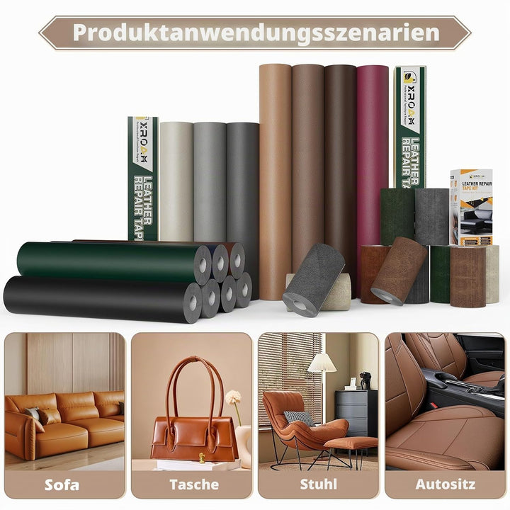 Kunstleder Selbstklebend, 60x200 cm Dunkelbraun Leder Reparatur Patch, Lederflicken Selbstklebender,