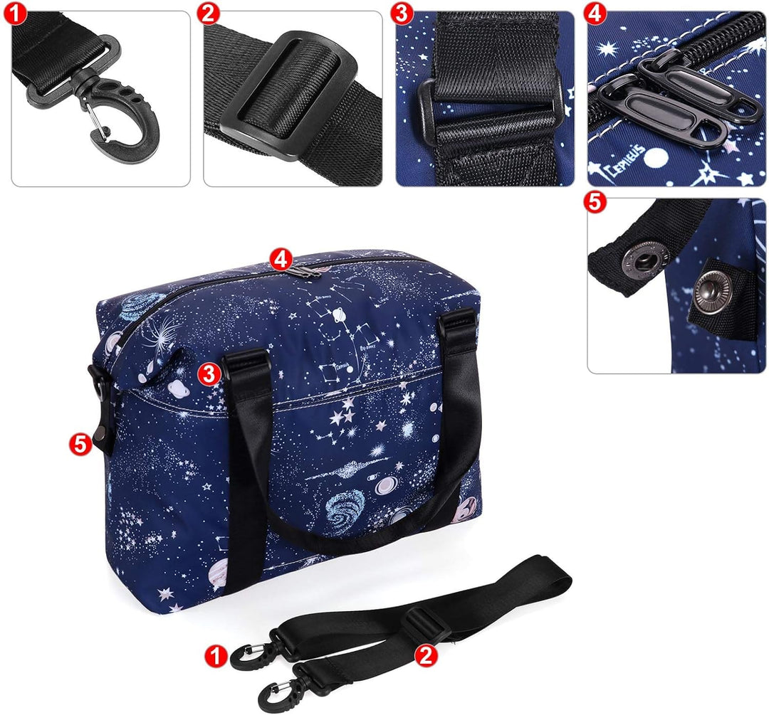 HAWEE Sporttasche Damen Gross Leichte Reisetasche Herren Faltbare Gym Duffel Bag Weekender Travel Ba