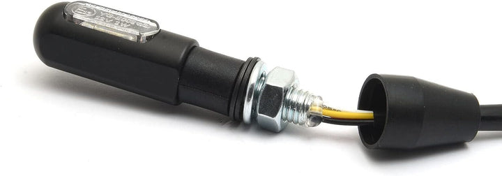 Mini High Performance LED Blinker aus Aluminium, 2 Stück, schwarz, ECE Zulassung, inkl. Abdeckungen