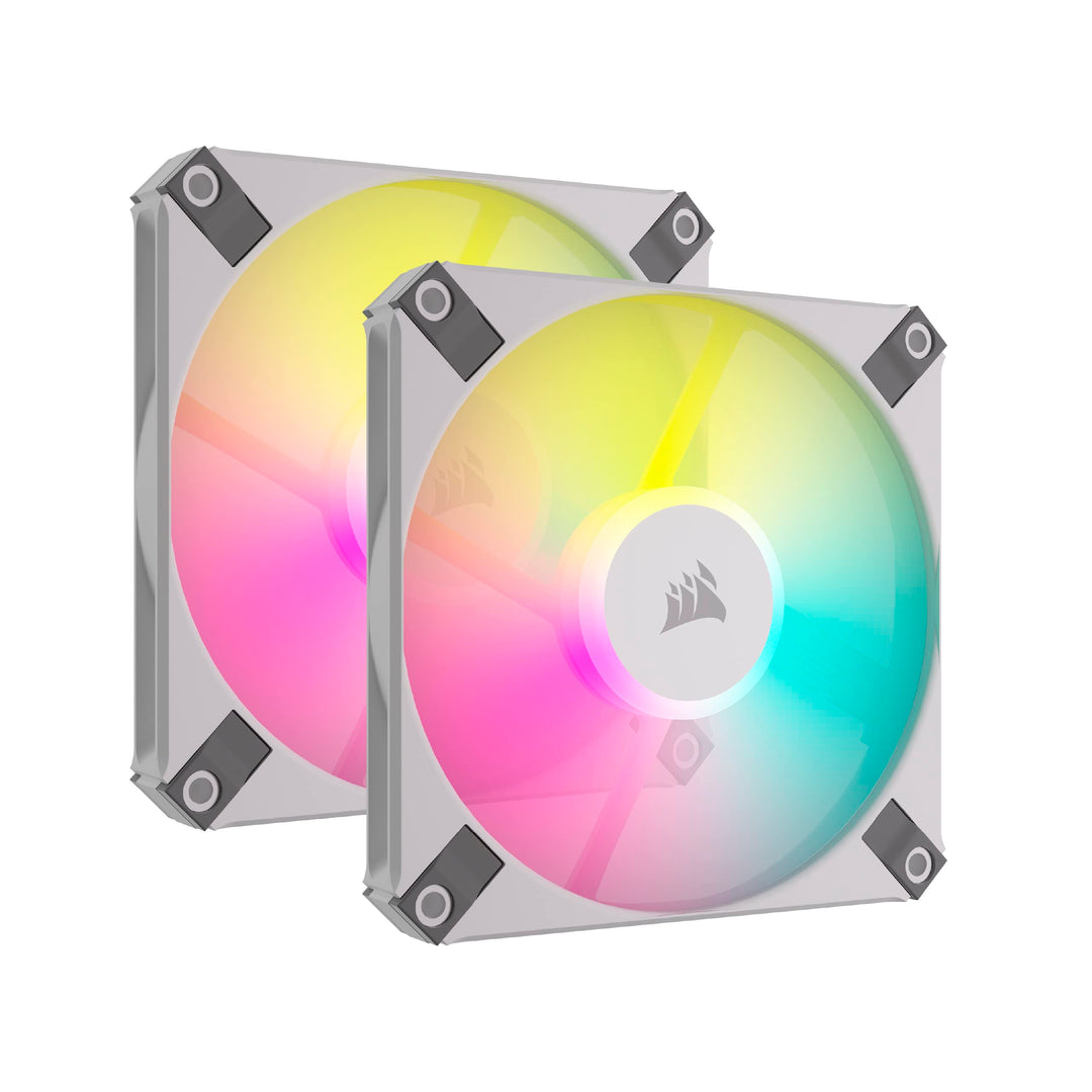 Corsair AF120 RGB Slim, 120-mm-PWM-Lüftersatz Mit Dynamischem Lager - Dünnes Profil Für Kleine Gehäu