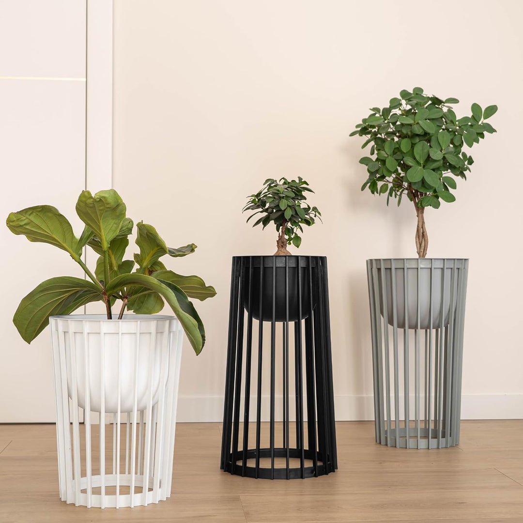 KADAX Blumentopfständer Aytre, Blumenständer aus Kunststoff, Pflanzenständer, Pflanzentisch, Blument