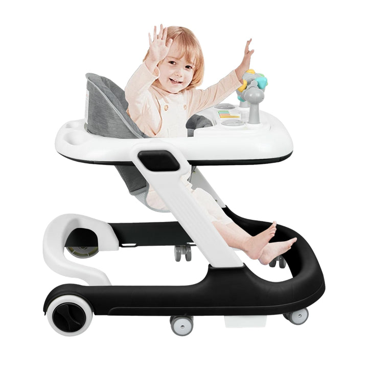 5-in-1 Lauflernhilfe für Babys, mit verstellbaren Höhen, Gehfrei Babywalker ab 6 Monate, bis zu 25 k
