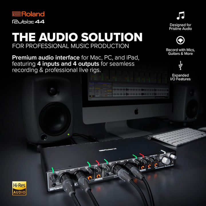 Roland RUBIX44 4-In/4-Out High-Resolution Audio-Interface - Die Hi-Res-Lösung für Homestudio-Produze