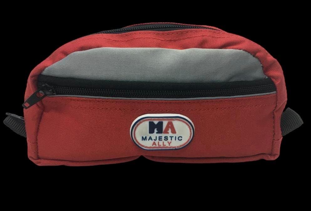 Majestic Ally Reflektierende Satteltasche aus Nylon für Sattelzubehör (rot), rot