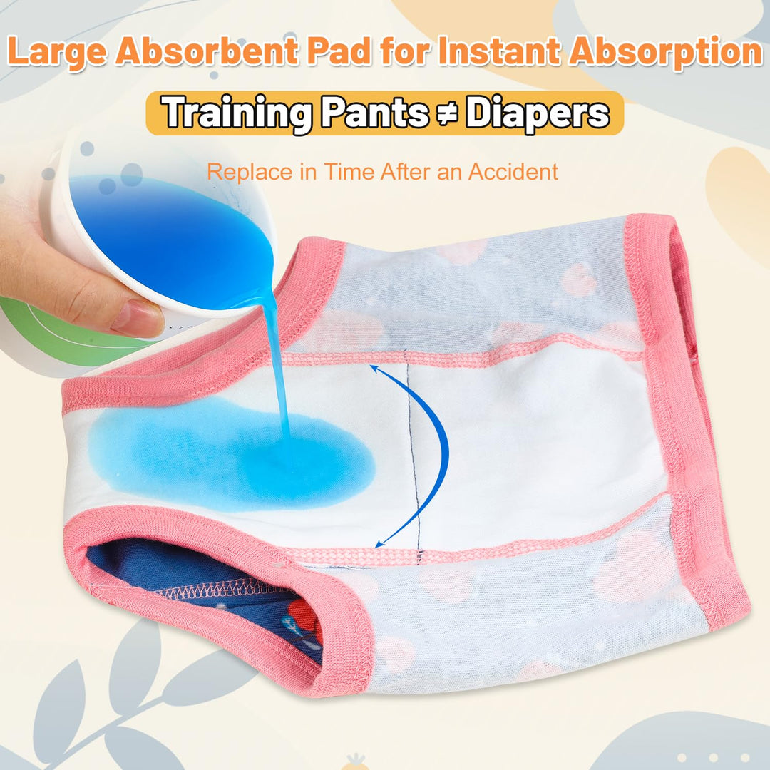 MOEMOE BABY Töpfchen Trainingshose, Baumwolle Waschbare Lernhosen Lernwindel Unterwäsche Unterhosen