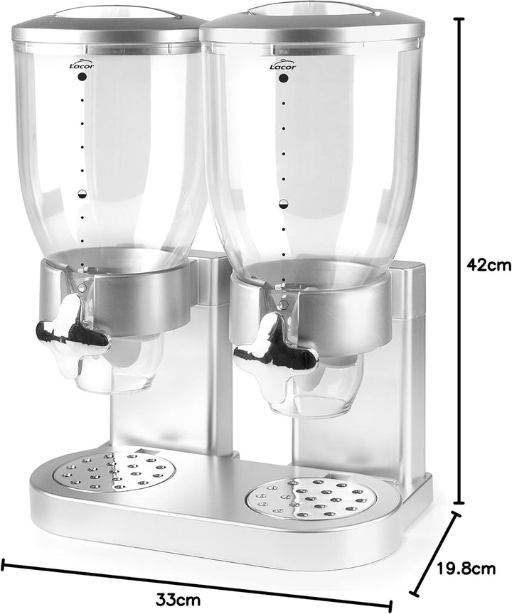 LACOR - 62597 - Spender für Getreide, trockene Früchte, Paste und Süssigkeiten, doppelter Behälter m
