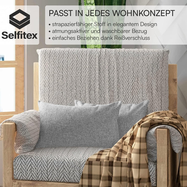 Selfitex 2er Set 30x50 cm, Sofakissen mit Füllung und Bezug, Dekokissen, Kopfkissen mit weicher Kiss