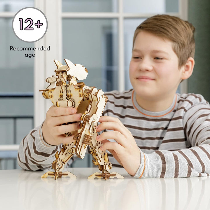 qollorette Modellbau 3D Holzpuzzle für Erwachsene, Kinder, Roboter Bausatz Holzmodelle Bausätze Erwa