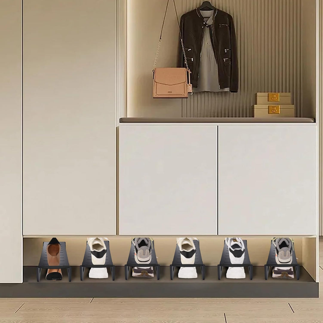 Platzsparender Schuhorganizer 10 Stück, Rutschfeste Schuhhalter aus hochwertigem PP, Schuhschlitz fü